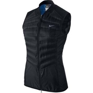 Nike Aeroloft 800 vest Size M Men Full Zip Lightweight Back Pocket For Running